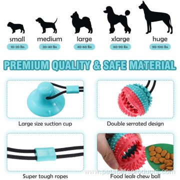 Pet Dogs Teething Rope Toys with Suction Cup